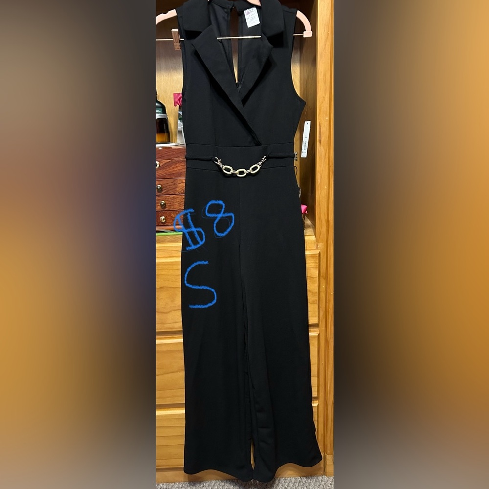 Black jumpsuit.